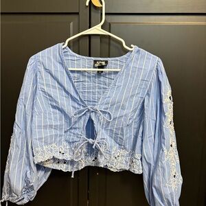 Blue Striped Women's Top